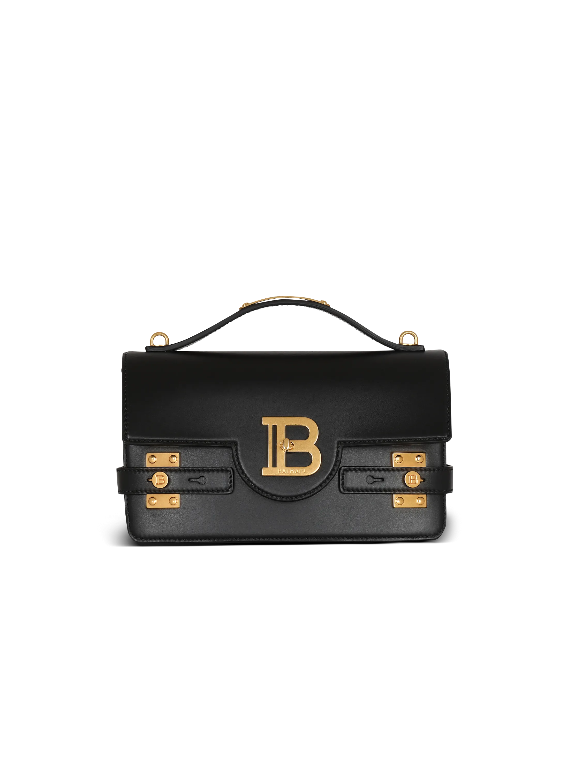 BALMAIN  Sac b-buzz24 en cuir lisse - Noir