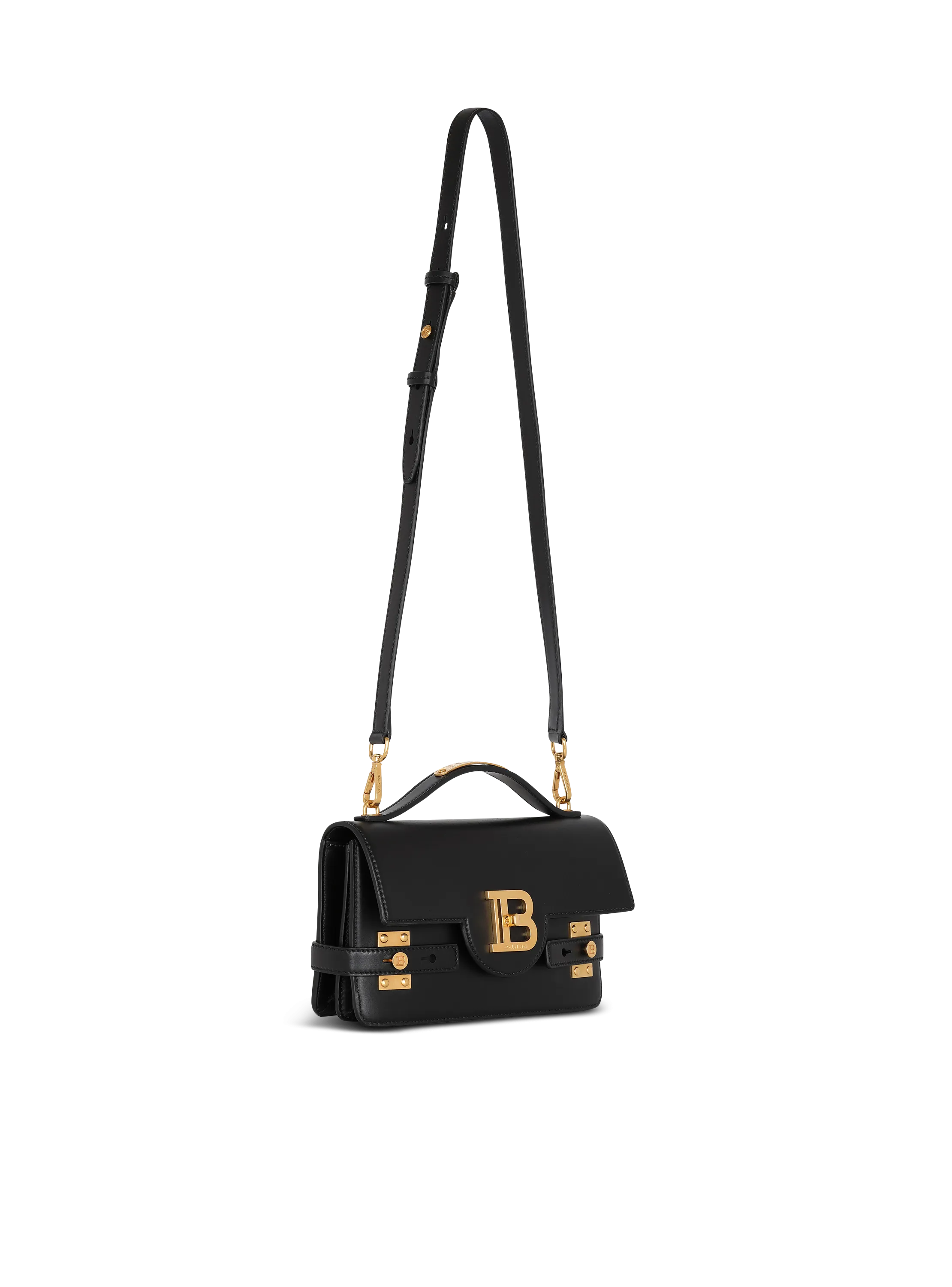 BALMAIN  Sac b-buzz24 en cuir lisse - Noir