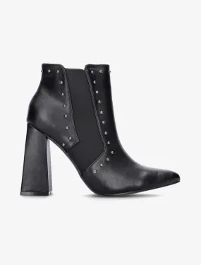 Bottines à talon carré - noir