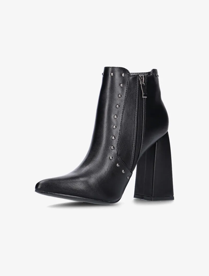 Bottines à talon carré - noir