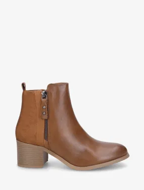 Bottines bi-matière à zip