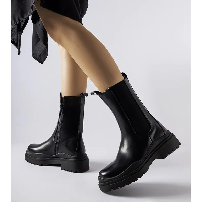 Bottines Delebio massives noires le noir