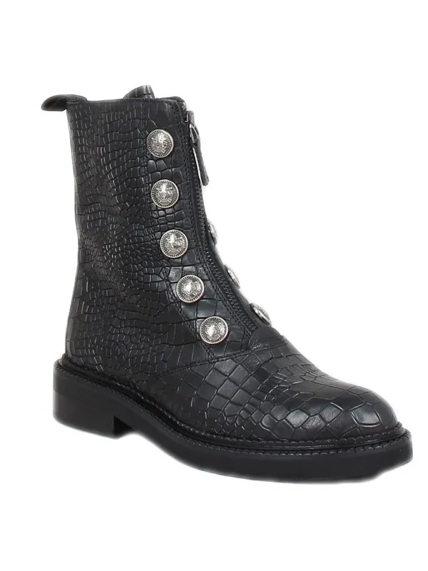 Bottines E320E5 Cocco Nero - Semerdjian