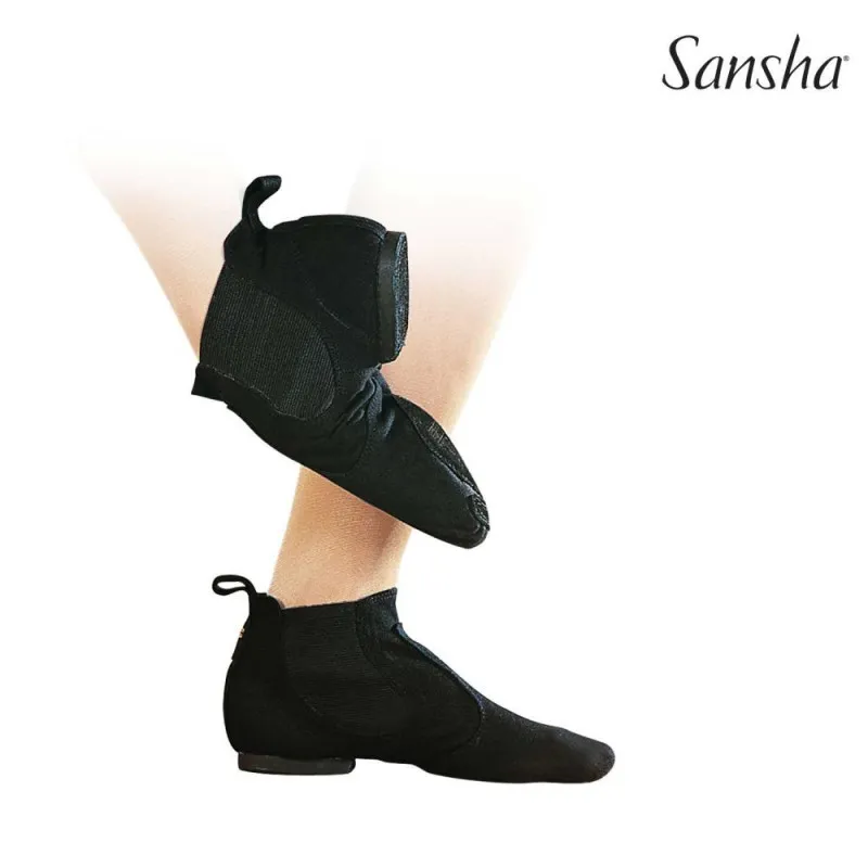 Bottines Jazz Sansha Lido toile, idéales pour le jazz