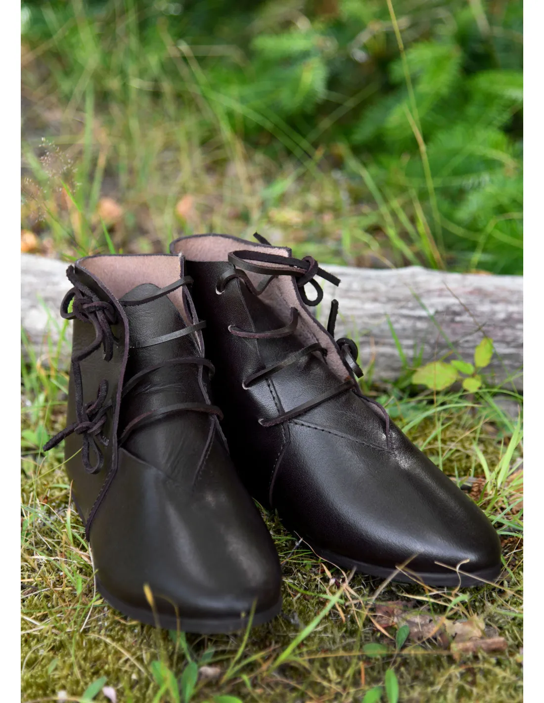 Bottines médiévales à lacets, marron (XIIIe-XVe siècles) ⚔️ Boutique Épées