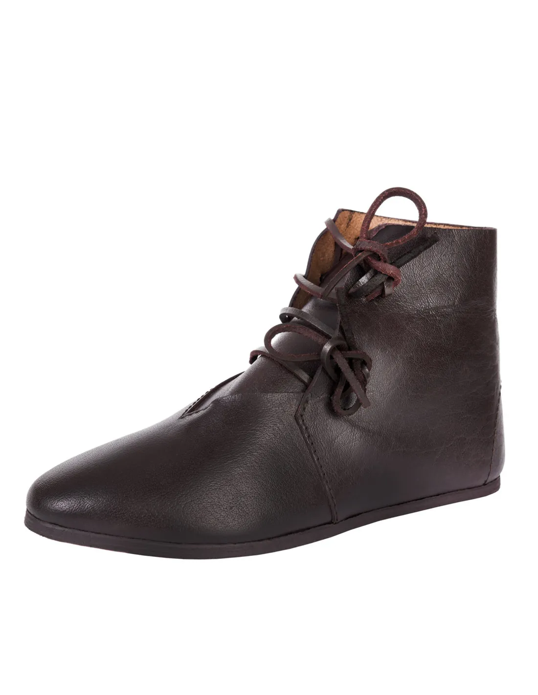 Bottines médiévales à lacets, marron (XIIIe-XVe siècles) ⚔️ Boutique Épées