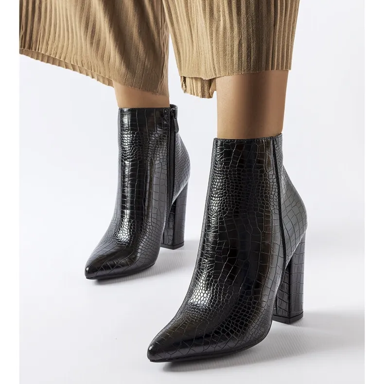 Bottines noires de Pescia le noir