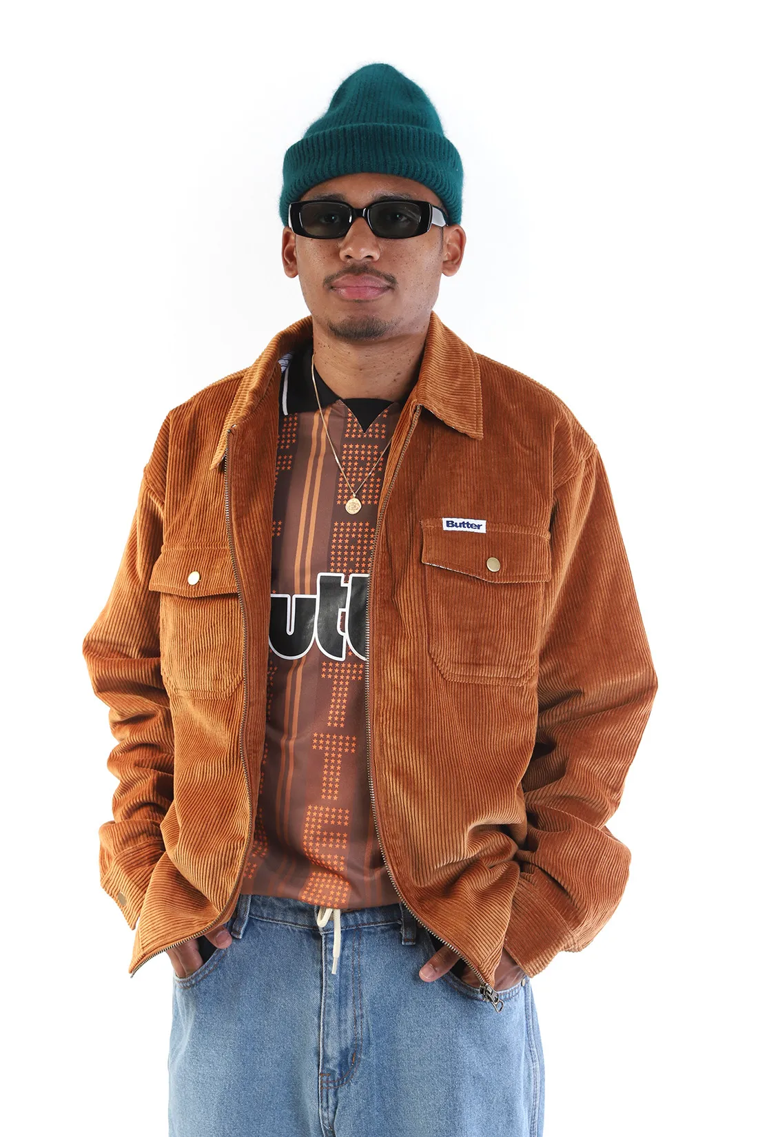 Butter goods Corduroy club jacket Rust - GRADUATE STORE