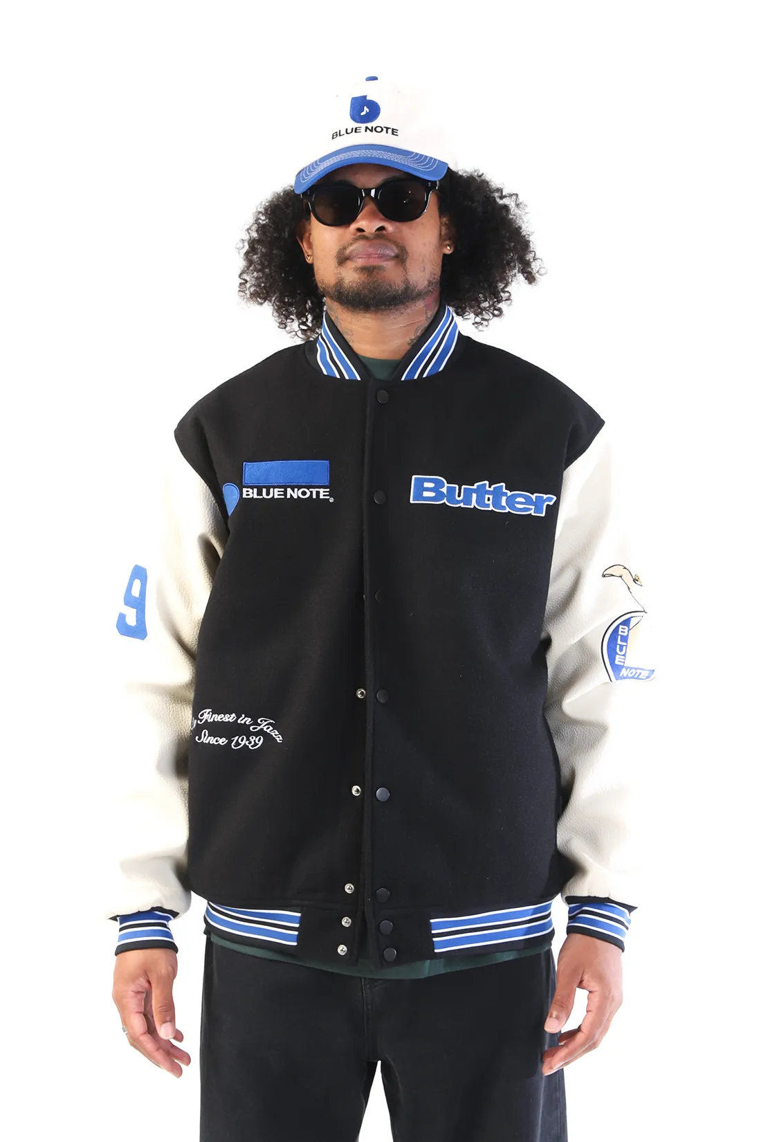 Butter x blue note Blue note varsity jacket Navy/cream - GRADUATE ...