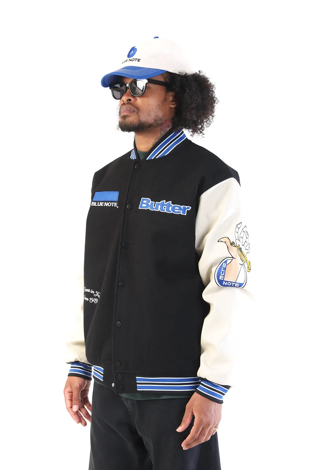 Butter x blue note Blue note varsity jacket Navy/cream - GRADUATE ...