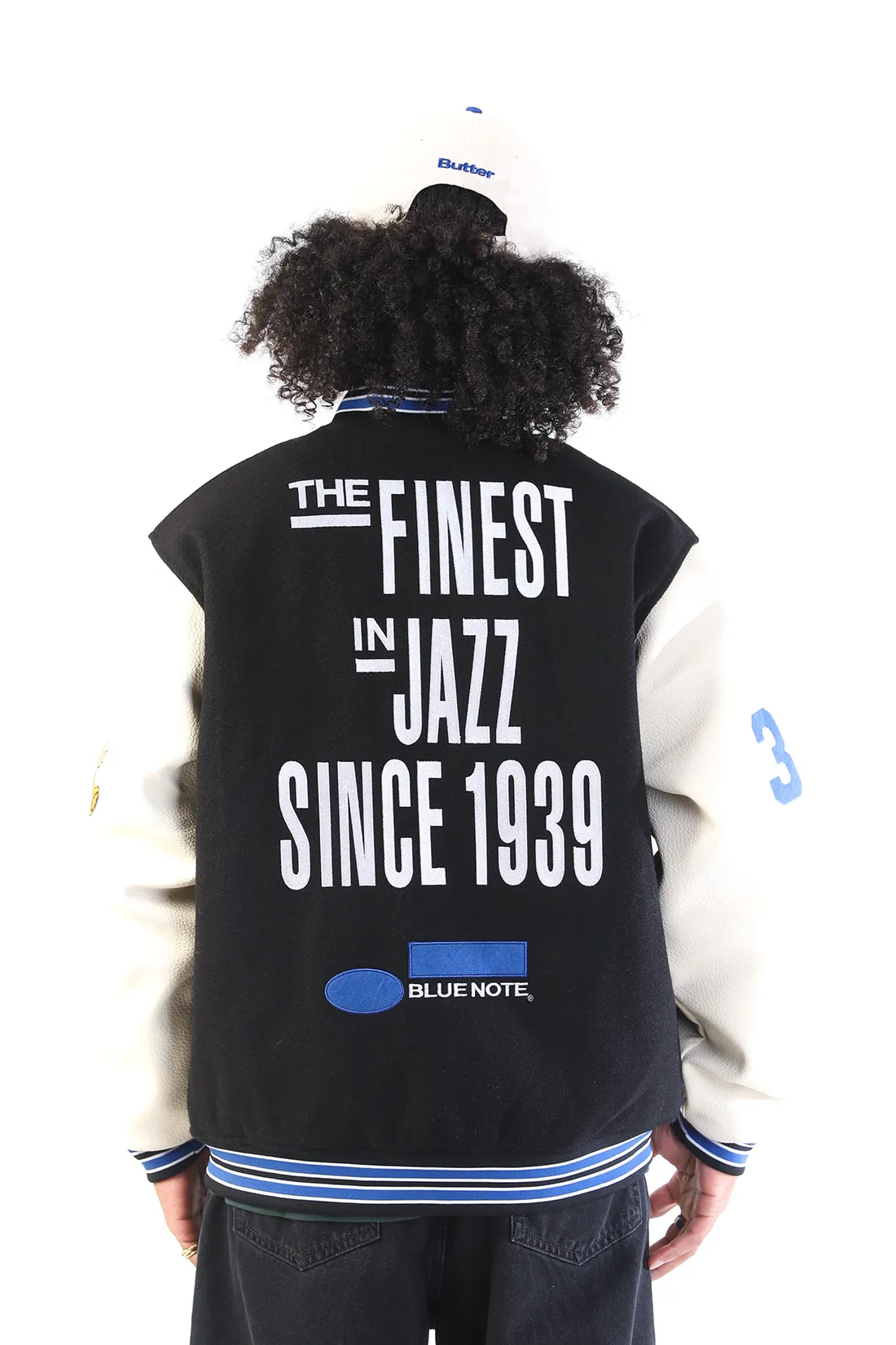 Butter x blue note Blue note varsity jacket Navy/cream - GRADUATE ...