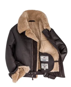 Cockpit USA B-2 Sheepskin Jacket Brown USA Made