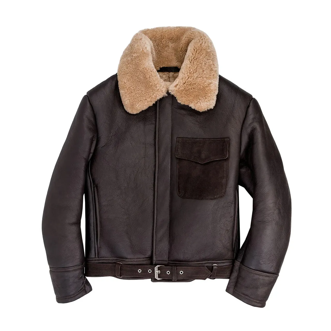 Cockpit USA B-2 Sheepskin Jacket Brown USA Made