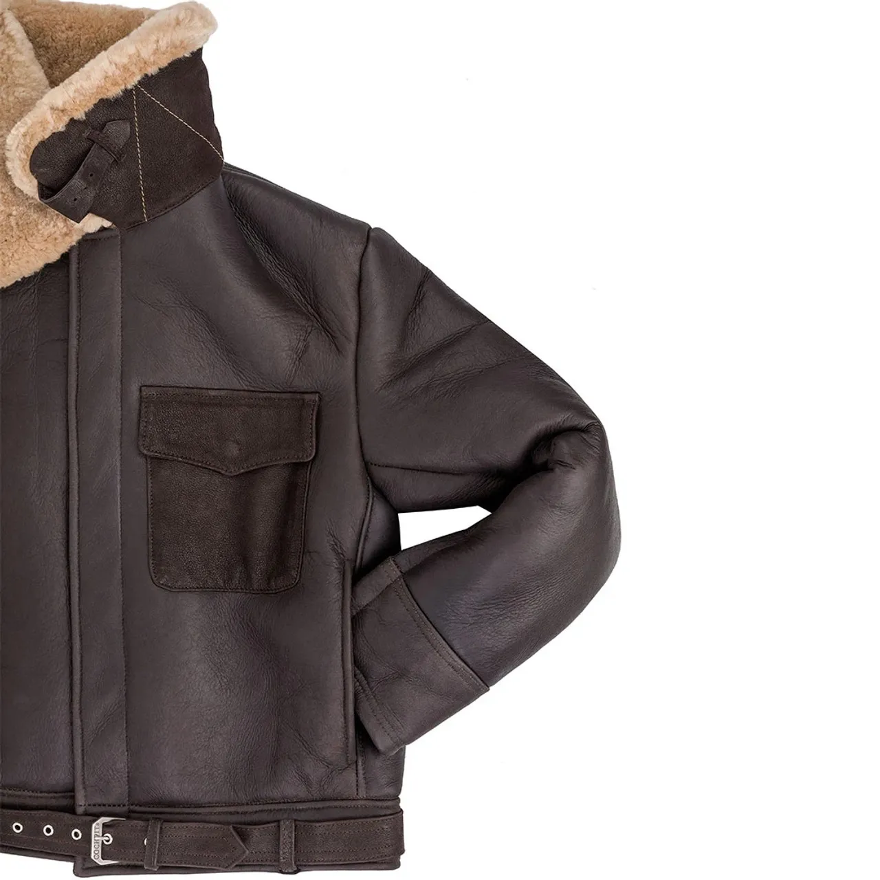 Cockpit USA B-2 Sheepskin Jacket Brown USA Made