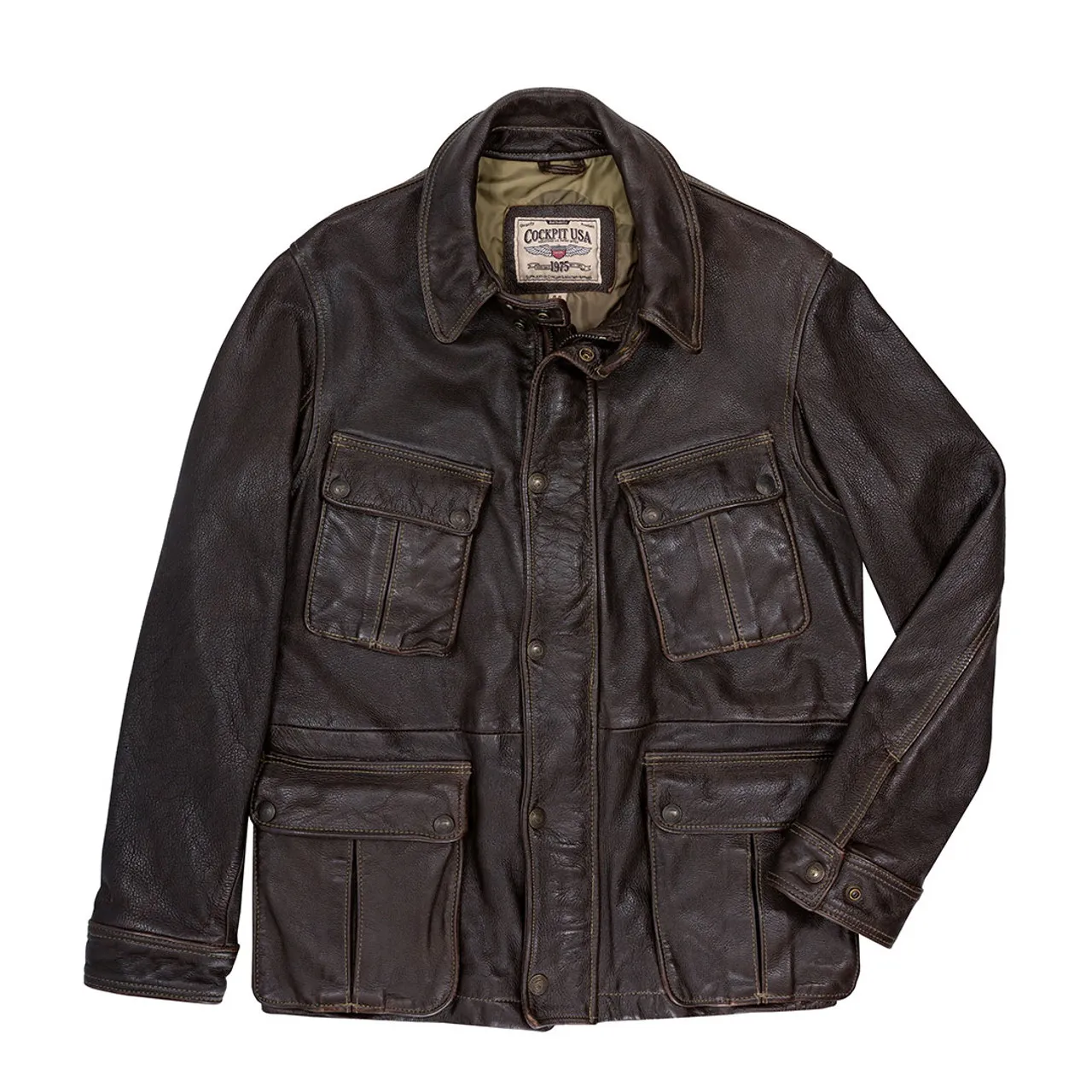 Cockpit USA Dispatch Motorcycle Jacket Brown USA Made