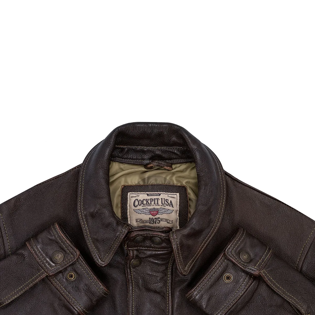 Cockpit USA Dispatch Motorcycle Jacket Brown USA Made