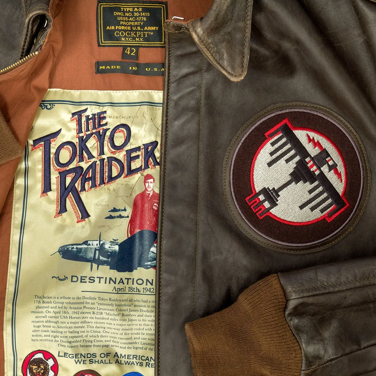 Cockpit USA Tokyo Raiders A-2 Jacket Brown USA Made