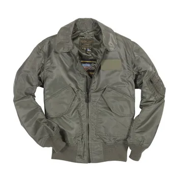 Cockpit USA US Fighter Weapons Jacket, Sage, Black, USA Made