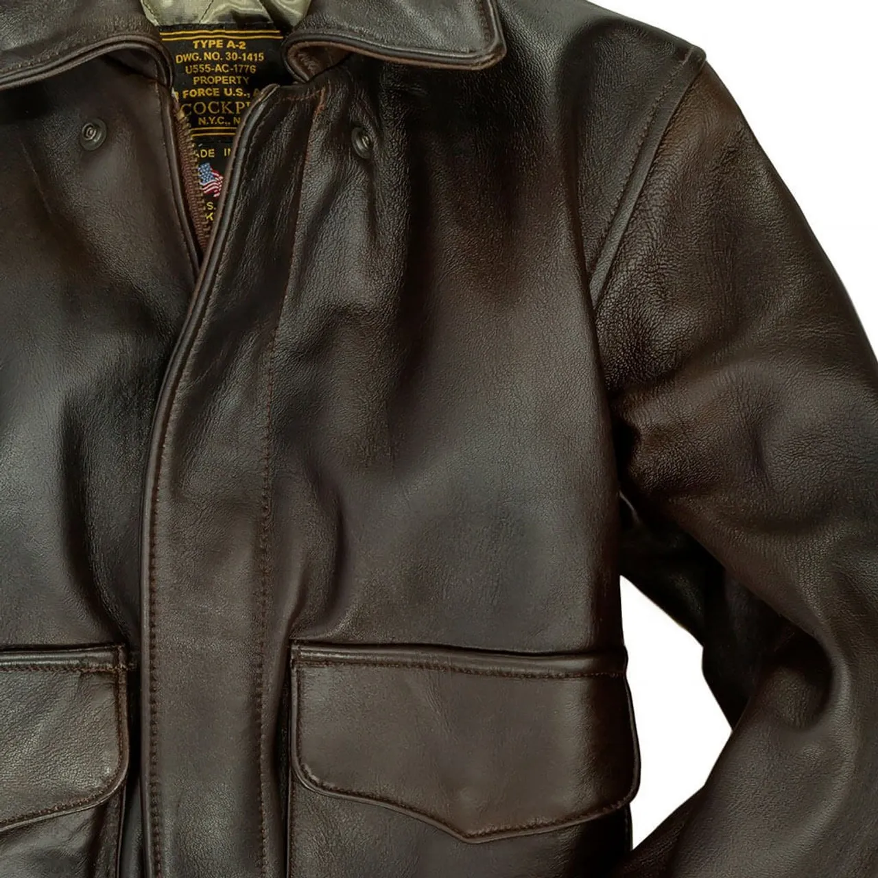 Cockpit USA Women's WASP A-2 Flight Jacket Brown or Black USA Made