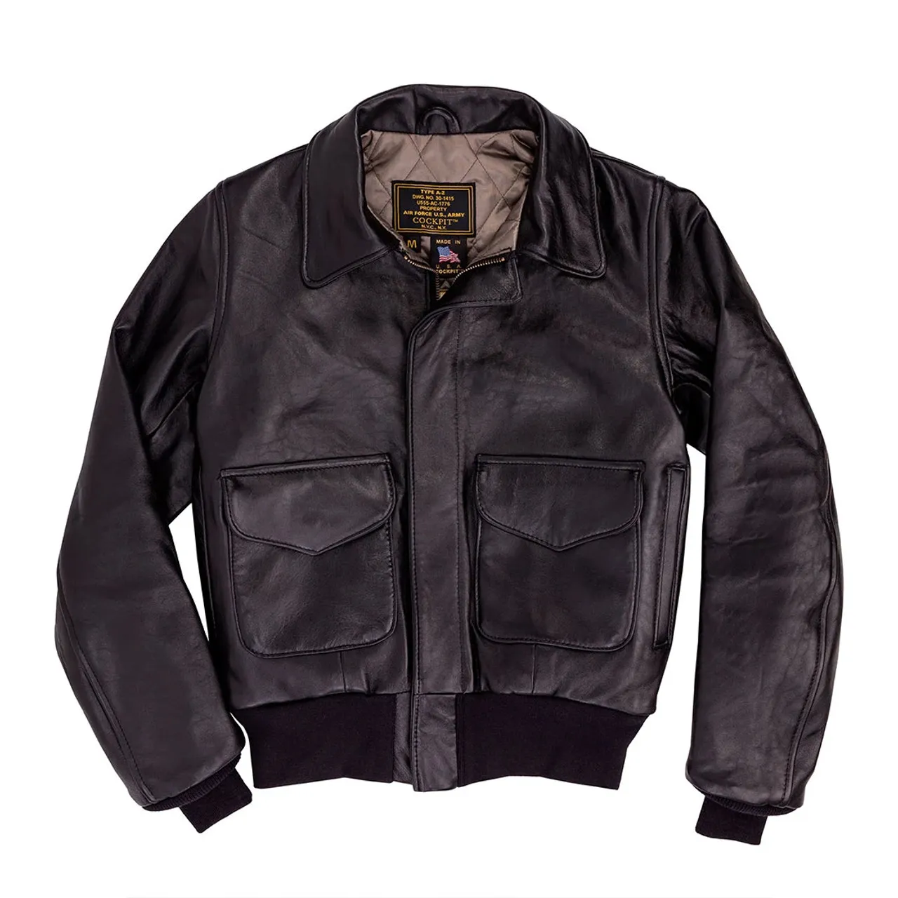 Cockpit USA Women's WASP A-2 Flight Jacket Brown or Black USA Made