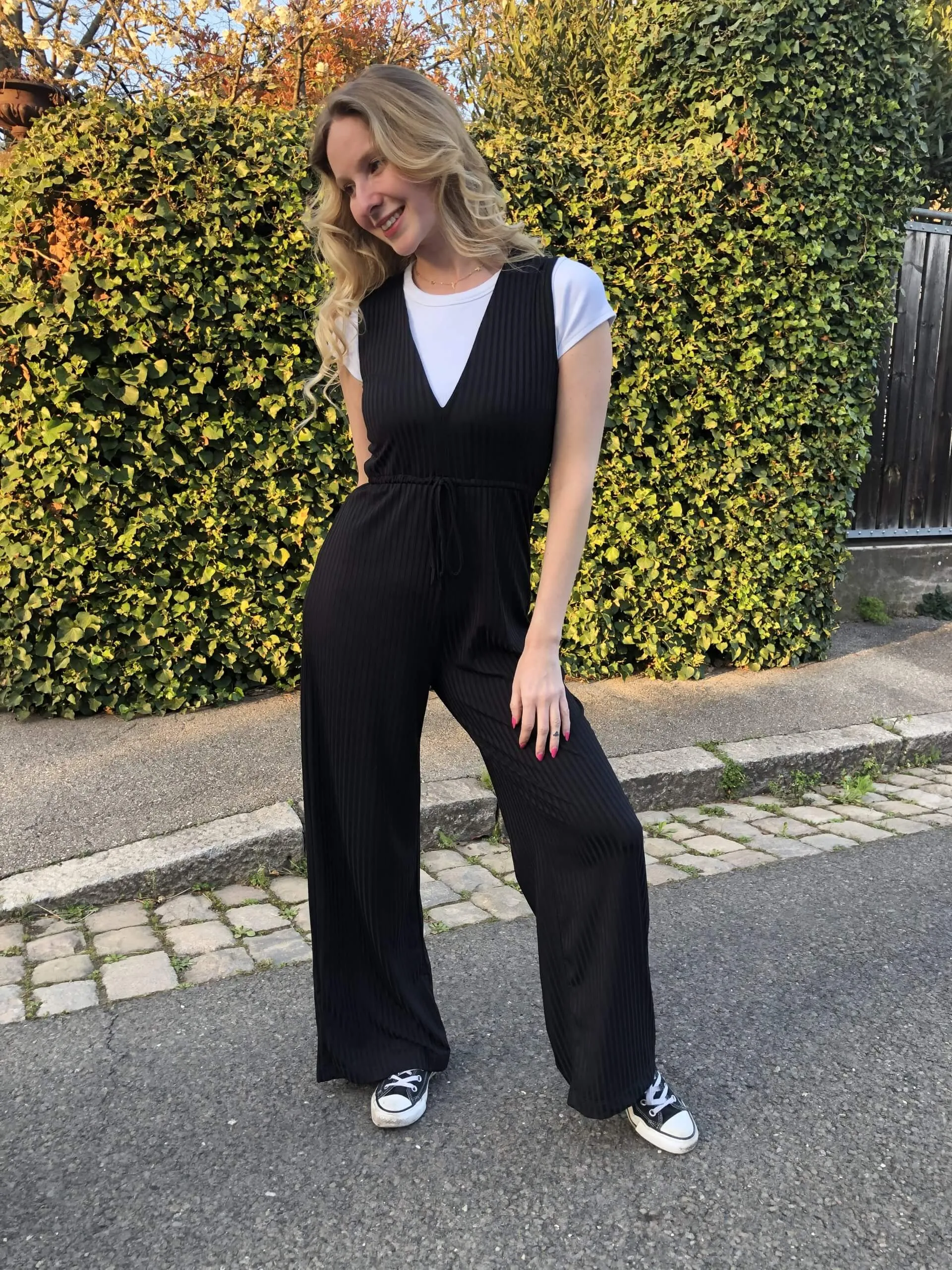 Combi-pantalon noire Crush - Odette & Lulu