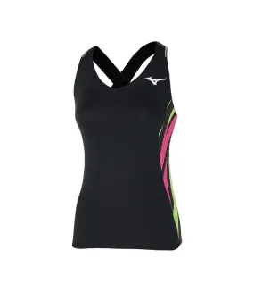 Débardeur De Tennis Noir Femme tech Mizuno Printed