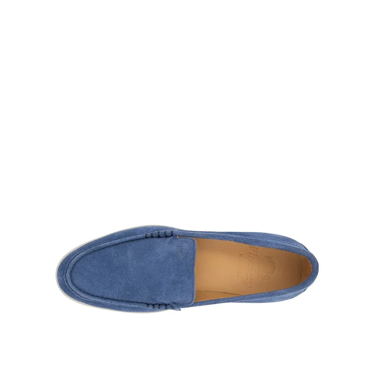 FINSBURY  Mocassin velours monaco - Bleu