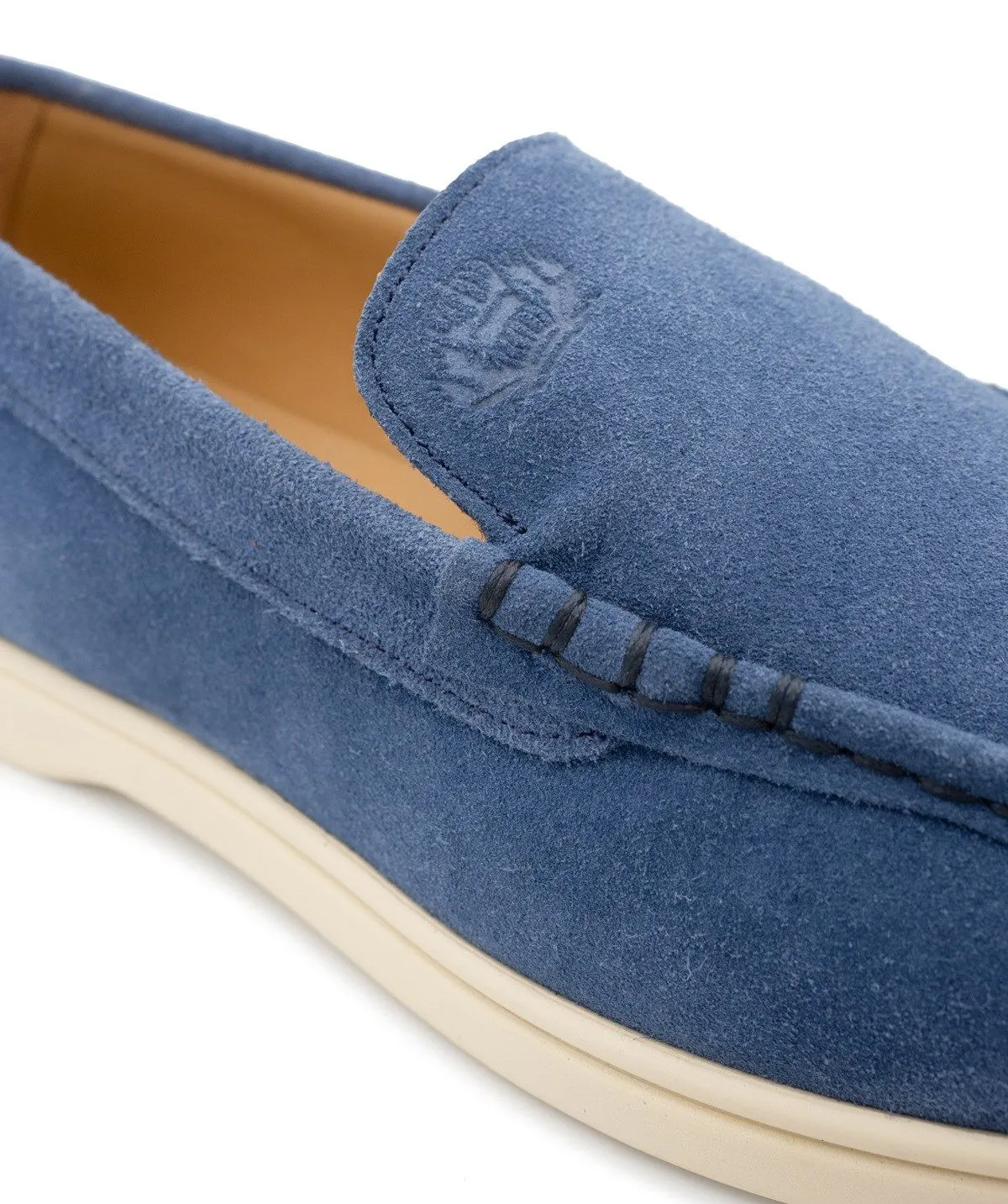 FINSBURY  Mocassin velours monaco - Bleu