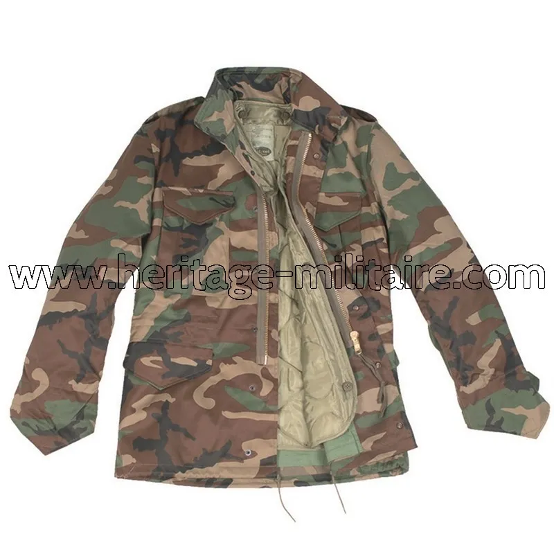 Jacket US M65 with lining woodland