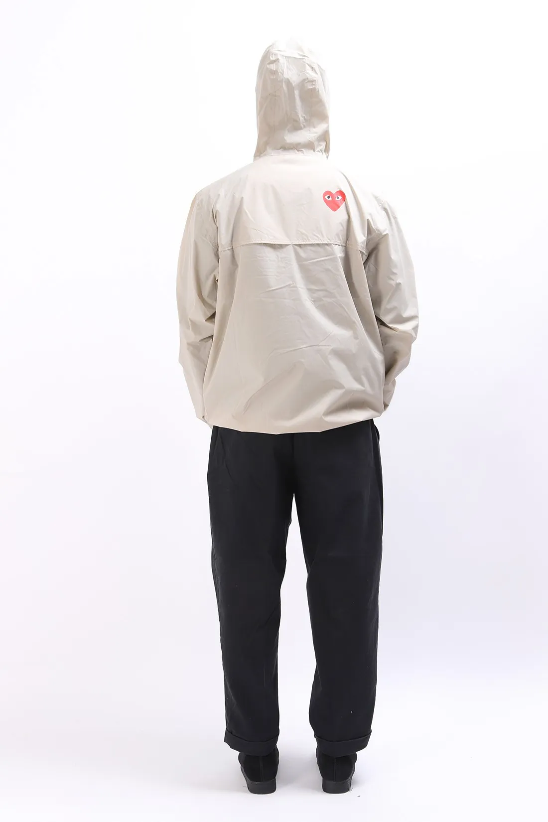 Kway x cdg Play cdg x k-way half zip Jacket beige - GRADUATE STORE