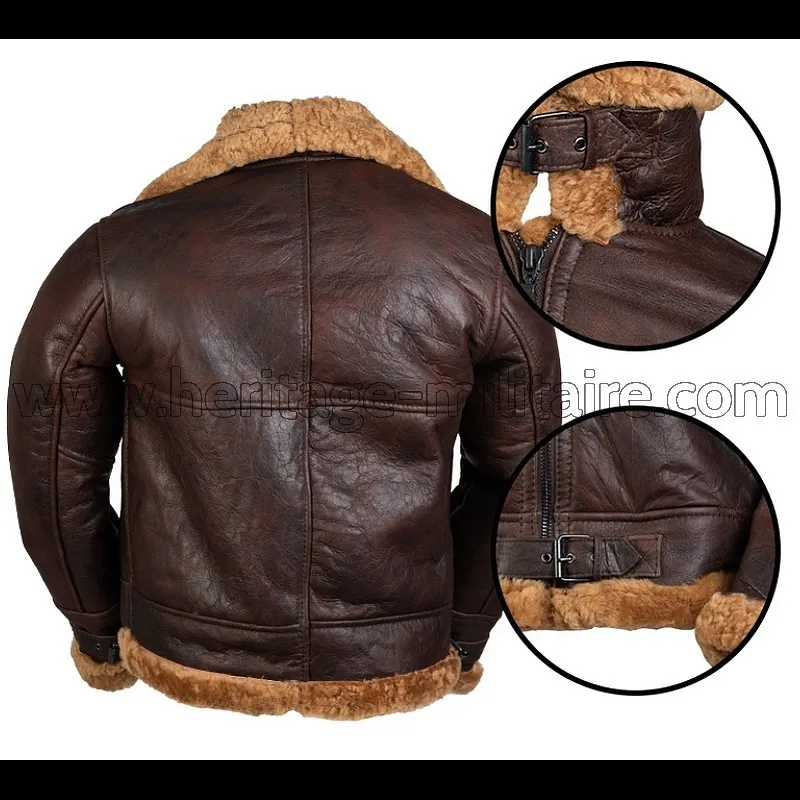 Leather Jacket A4 US Navy