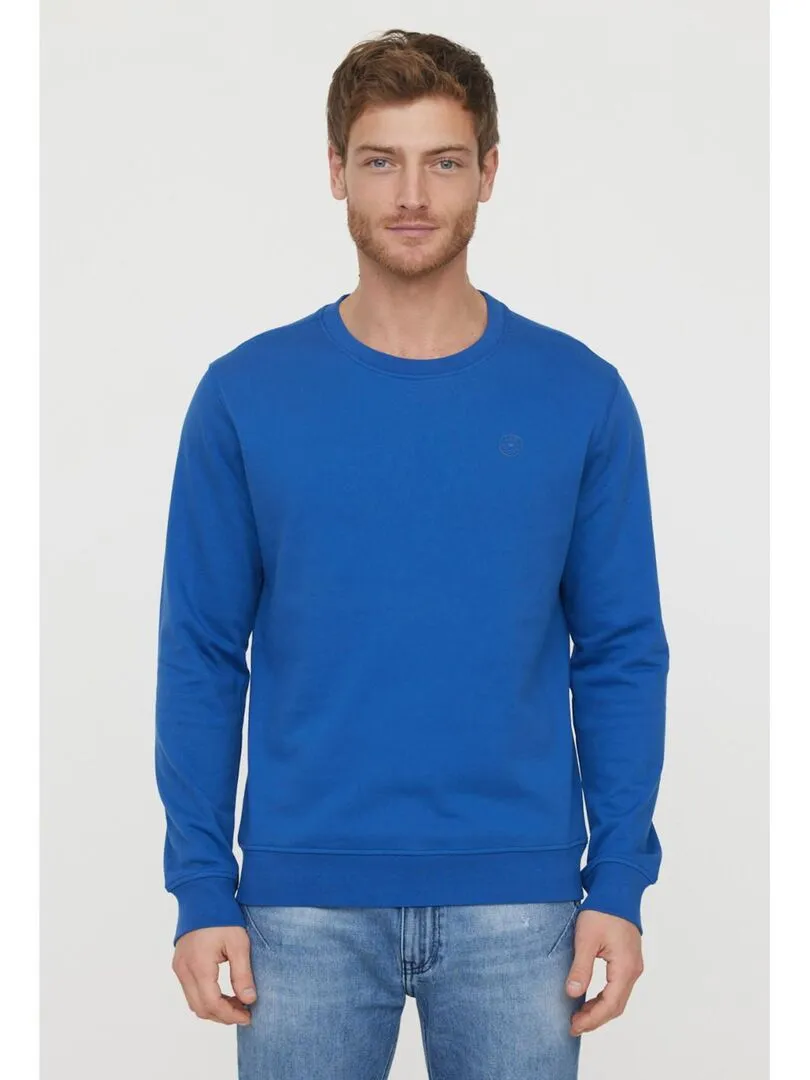 Lee Cooper - Sweatshirt manches longues coton regular EDIE - Bleu