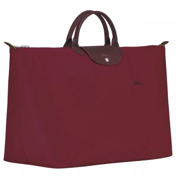 Longchamp - Sac de voyage Le Pliage Green M Rouge