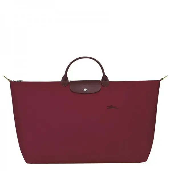 Longchamp - Sac de voyage Le Pliage Green M Rouge