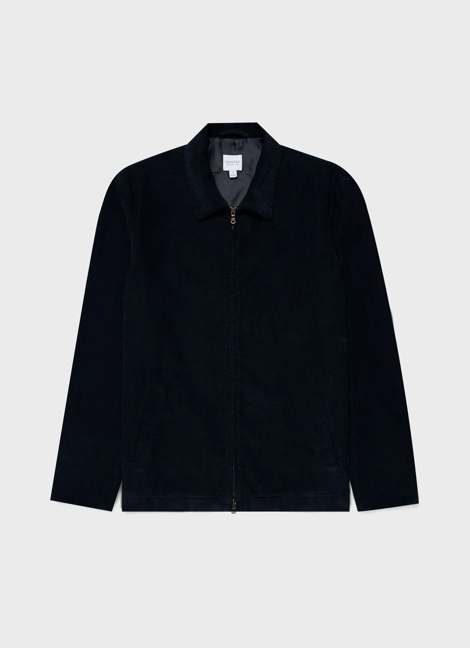 Men's Cord Harrington Jacket in Navy