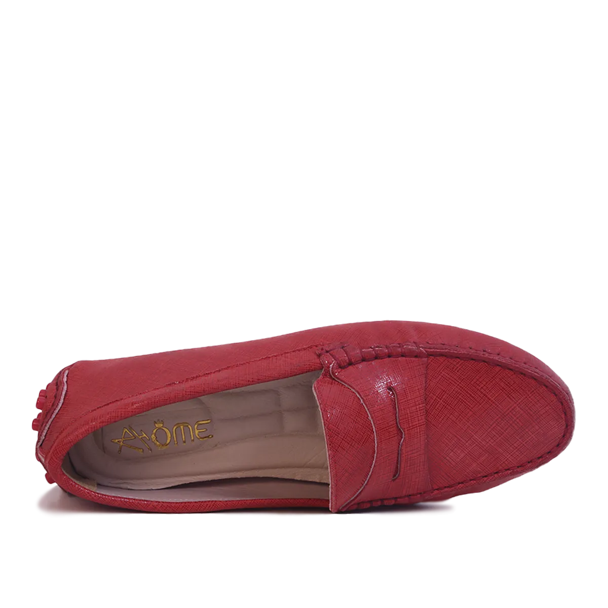 Mocassin en Cuir Rouge 2020