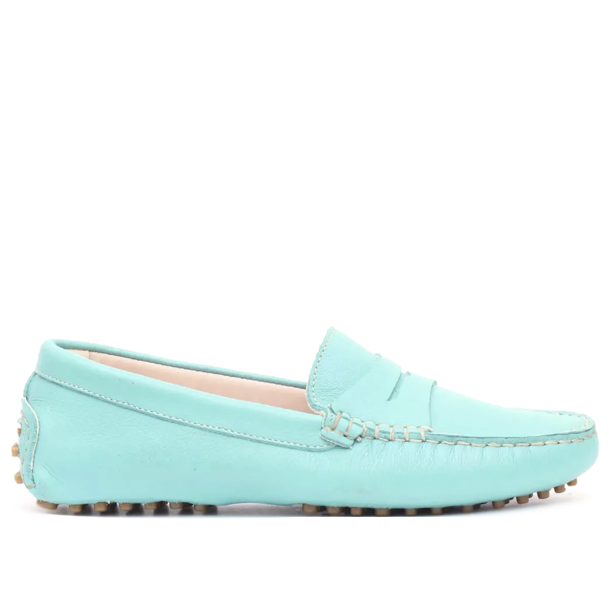 Mocassin en cuir vert eau  - 2020