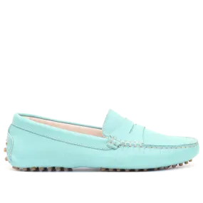 Mocassin en cuir vert eau  - 2020