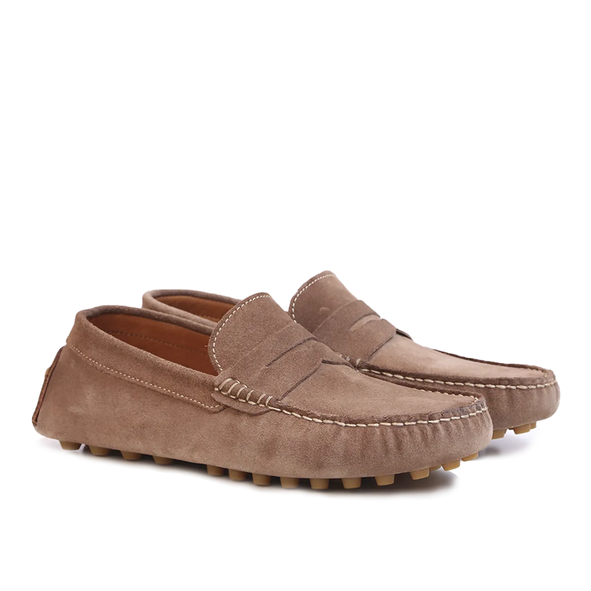 Mocassin Gommino en daim BEIGE