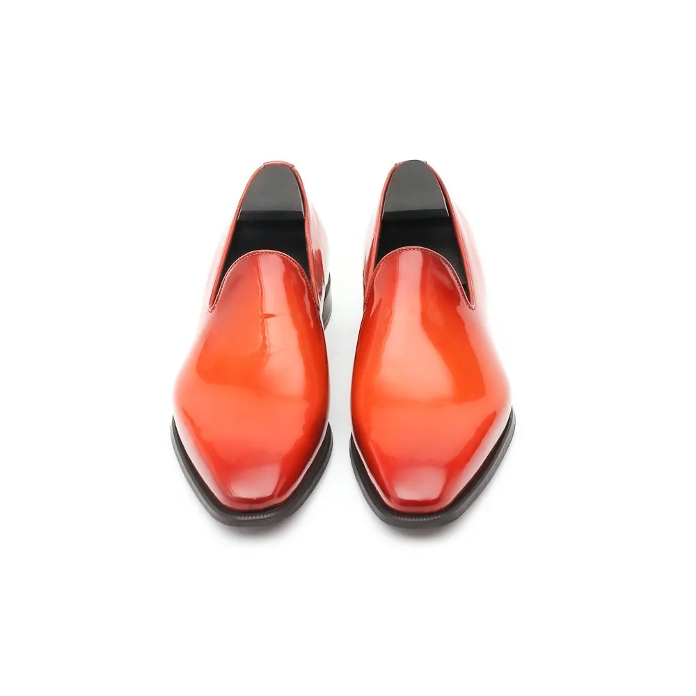 Mocassin Verni Patine Tangerine