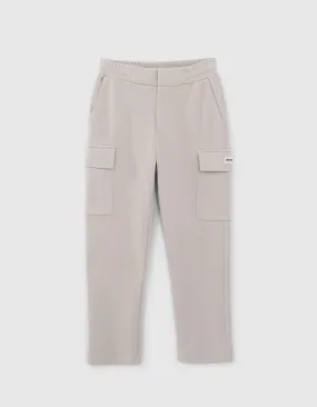 Pantalon BATTLE gris maille striée garçon