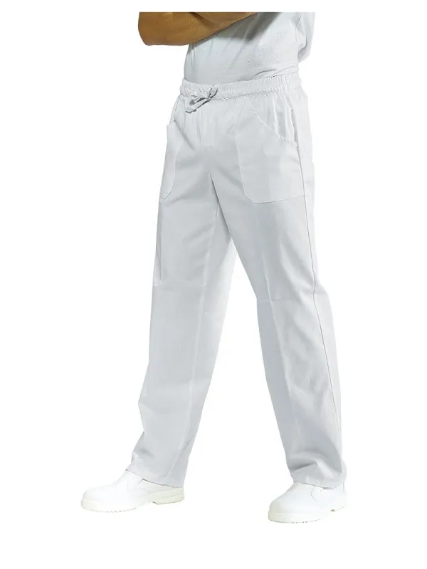 Pantalon Blanc Médical Mixte Taille Elastique Super Dry