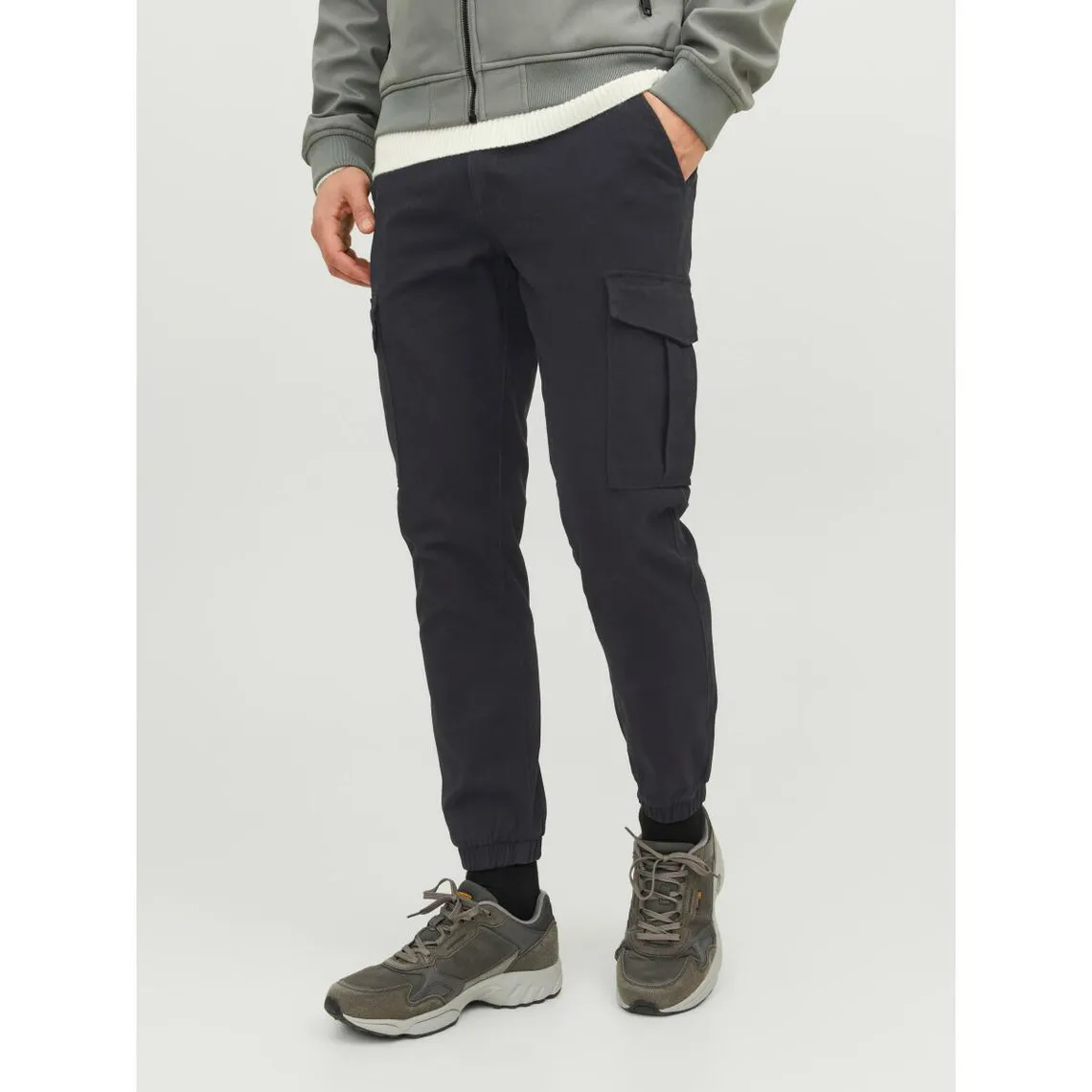 Pantalon cargo Slim Fit Noir en coton Ian | 3 Suisses