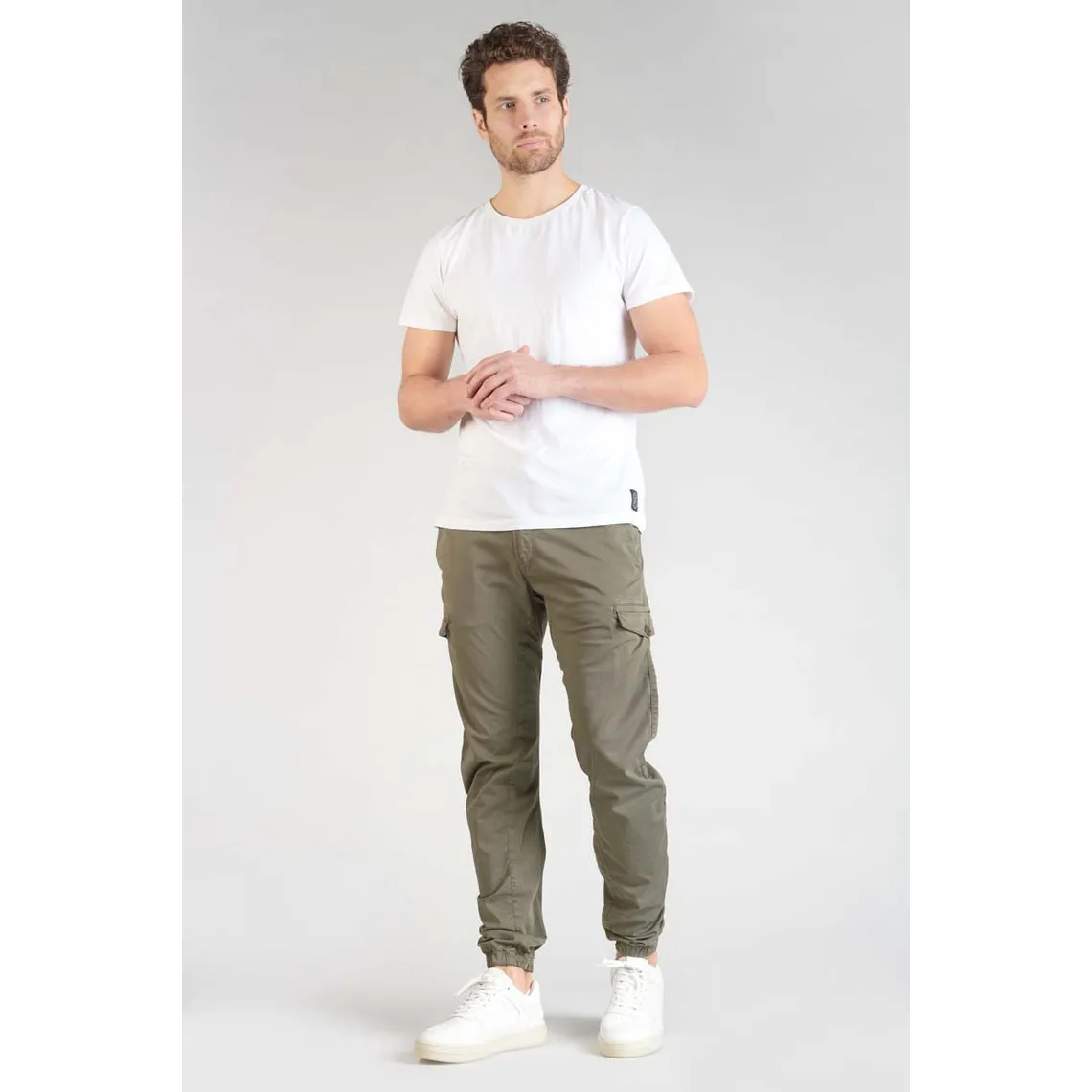 Pantalon cargo Vedje kaki vert en coton | 3 Suisses