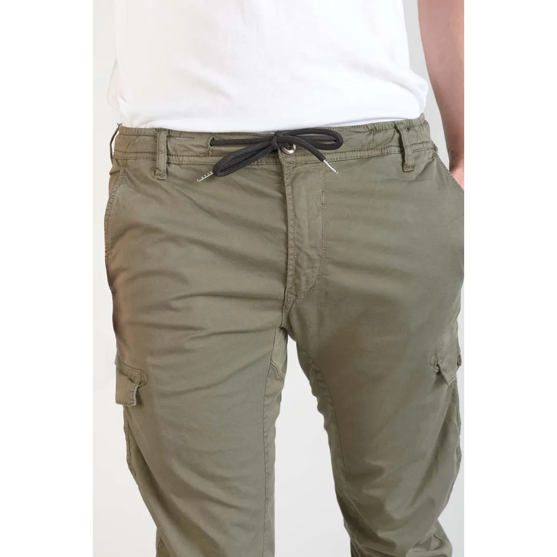 Pantalon cargo Vedje kaki vert en coton | 3 Suisses