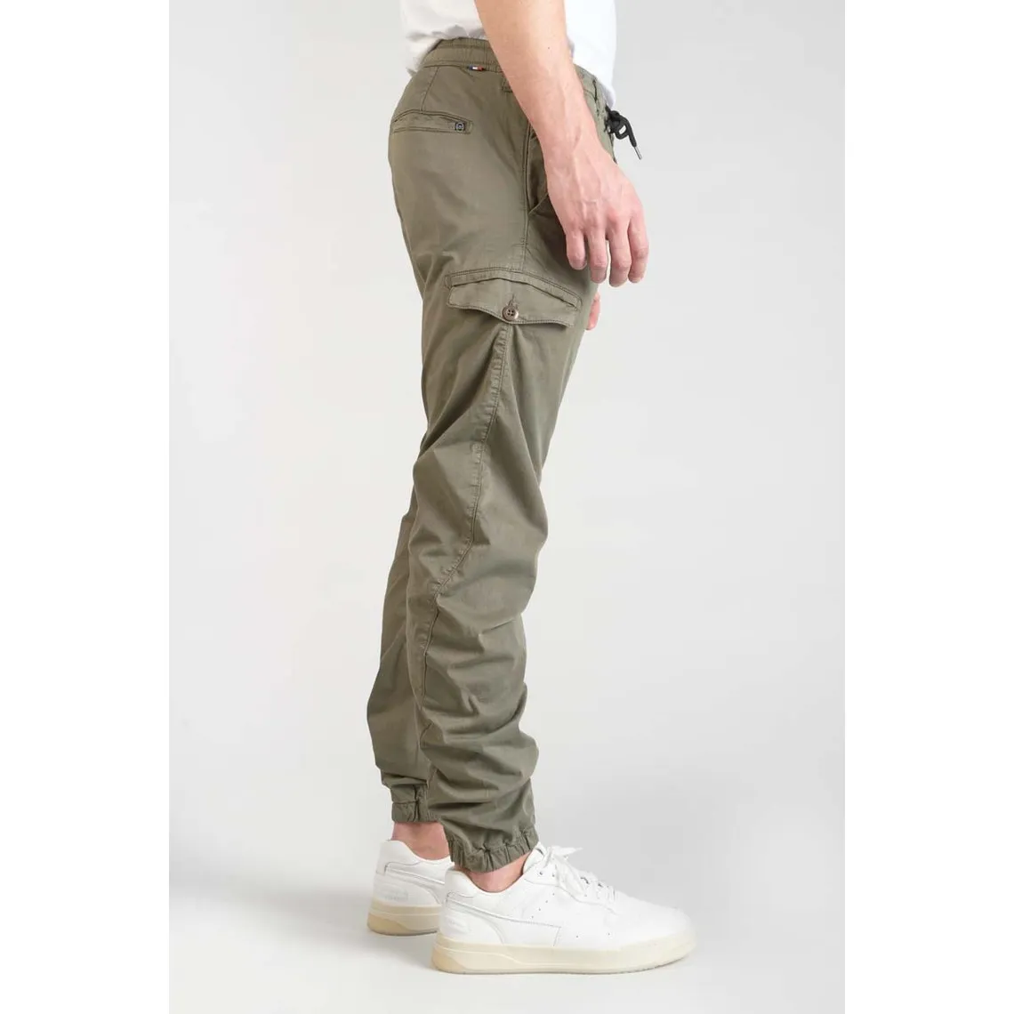 Pantalon cargo Vedje kaki vert en coton | 3 Suisses