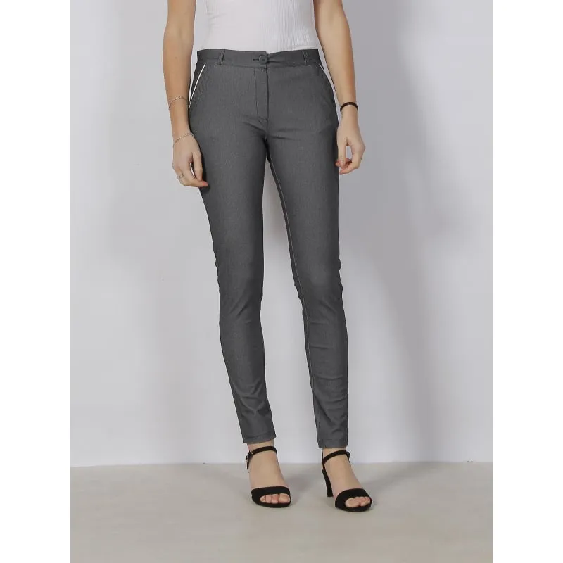 Pantalon chino slim co blend maron femme - Tommy Hilfiger | wimod