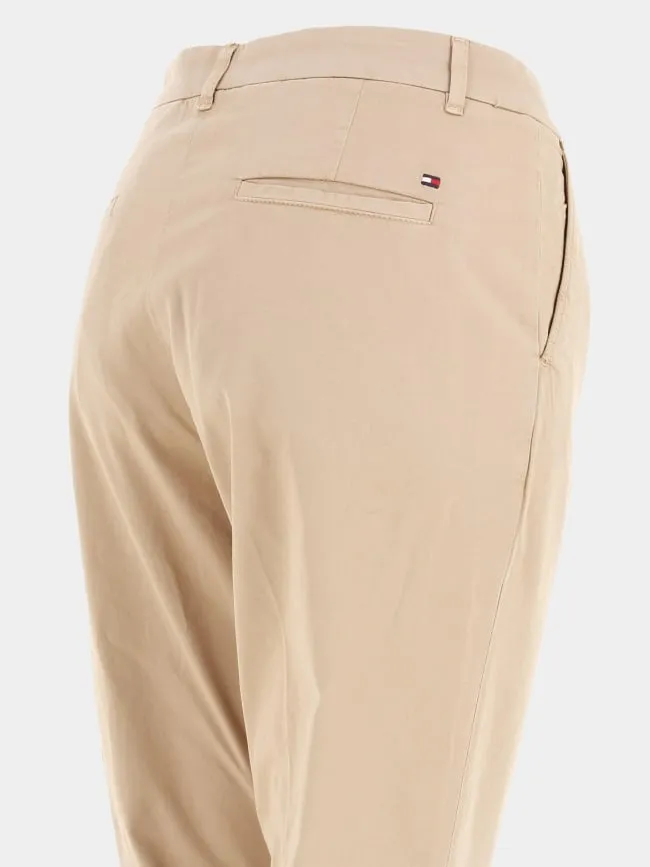 Pantalon chino slim co blend maron femme - Tommy Hilfiger | wimod