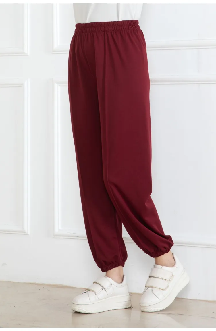 Pantalon De Sport Elastique 303-02 Rouge Claret 303-02