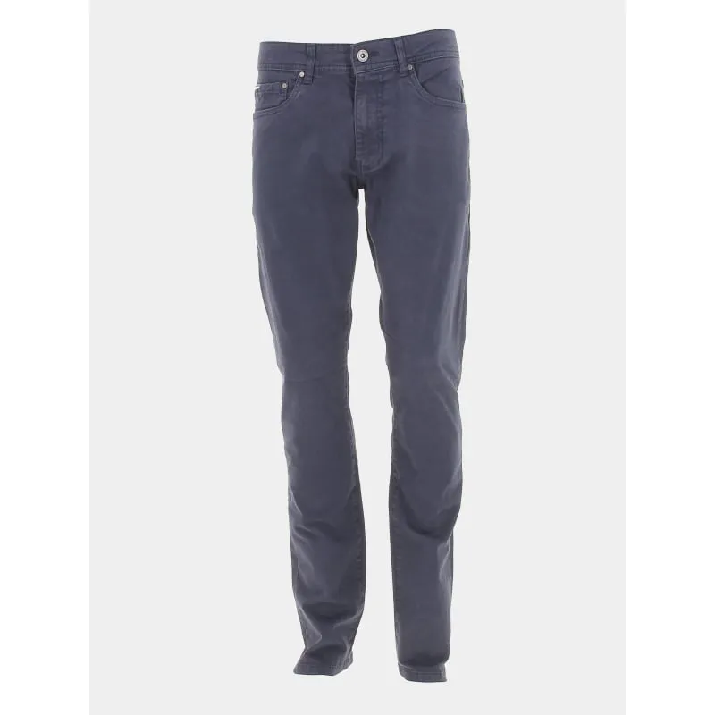 Pantalon denton structuré bleu marine homme - Tommy Hilfiger | wimod